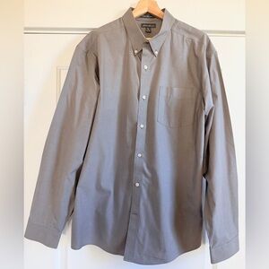 Eddie Bauer Men's Classic Gray Dress Shirt